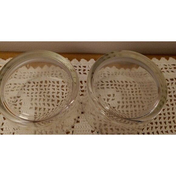 Carolans Irish Cream Short Lowball Glasses 7 oz Clear Glass Barware Set Of 2 - Picture 5 of 5